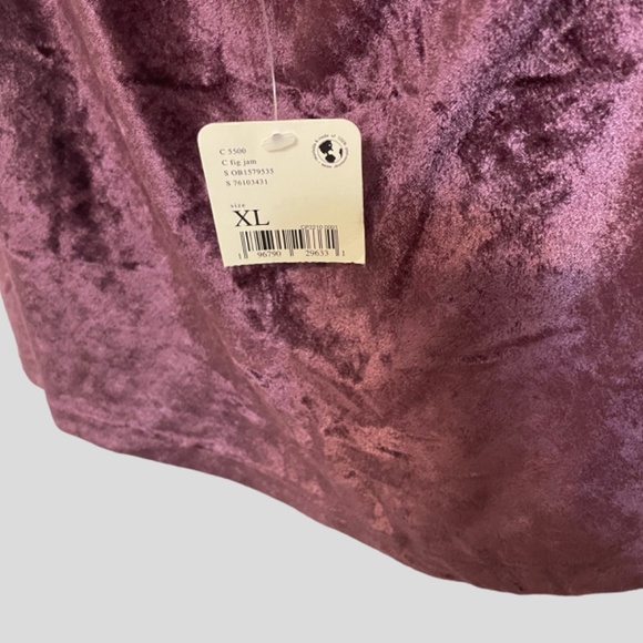 Free People All Night Velvet Tunic Tank Purple Size Large NWT - Picture 6 of 6